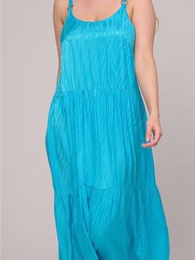 Prima Donna Turquoise Tiered Sleeveless Swim Coverup